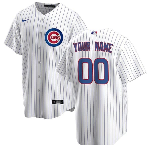 Men's White&Royal Home 2020 Custom Team Jersey