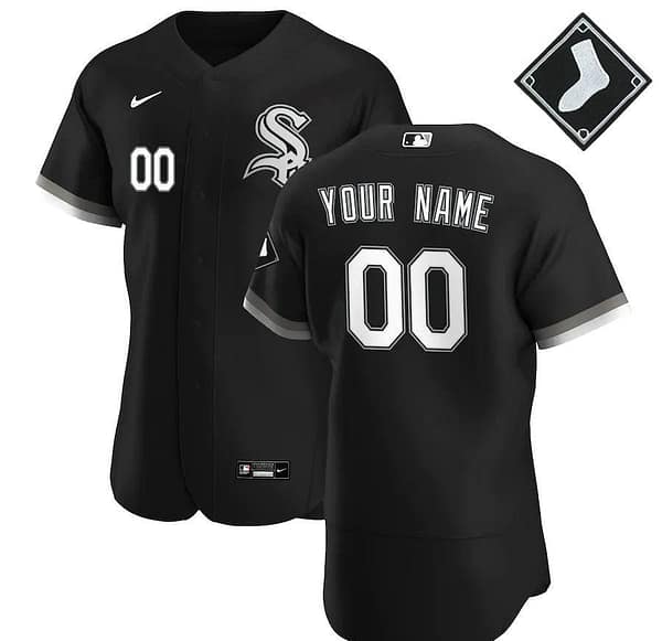 Men's Black 2020 Alternate Authentic Custom Team Jersey