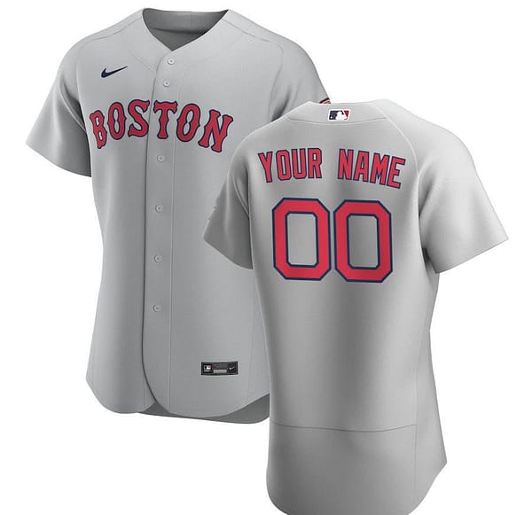 Men's Gray 2020 Road Authentic Custom Team Jersey