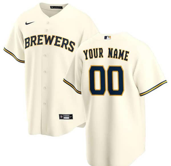 Youth Cream 2020 Home Custom Team Jersey