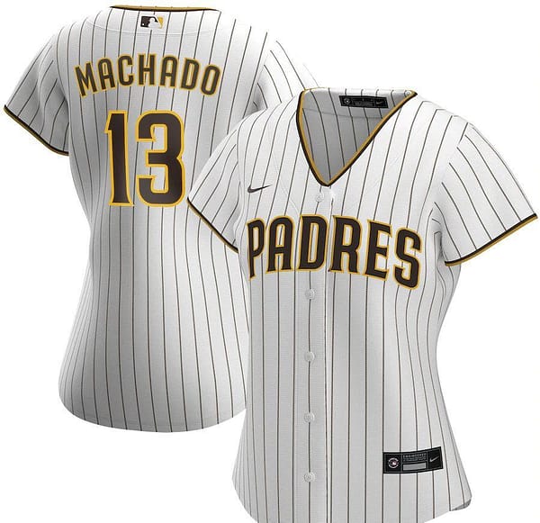 Women's Manny Machado White&Brown Home 2020 Player Team Jersey