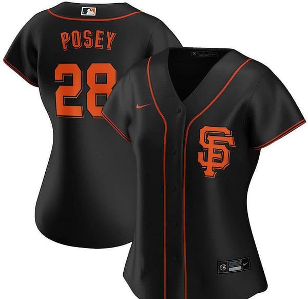 Women's Buster Posey Black Alternate 2020 Player Team Jersey
