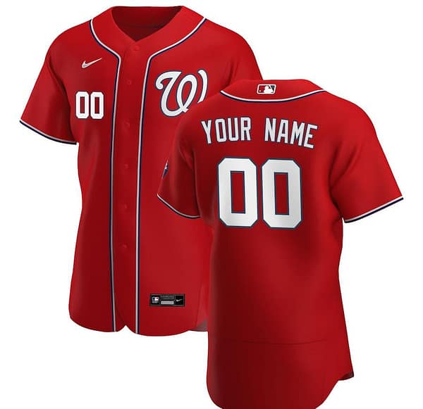 Men's Scarlet 2020 Alternate Authentic Custom Team Jersey
