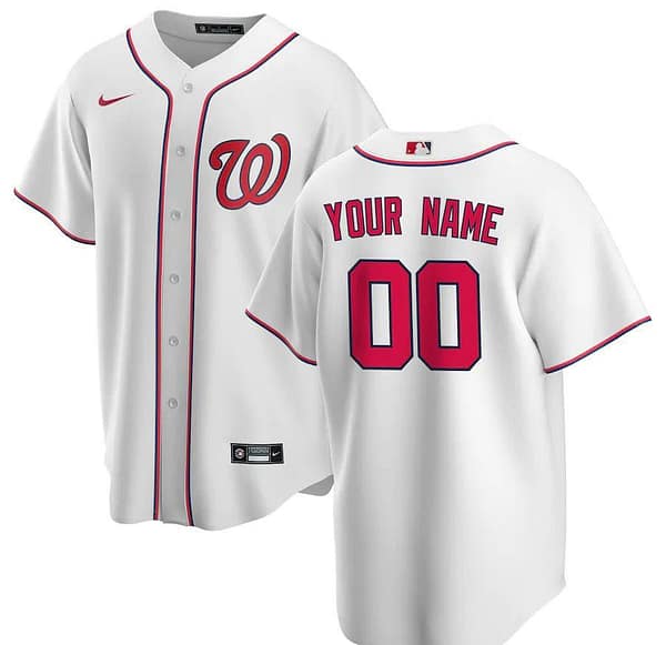 Men's White Home 2020 Custom Team Jersey