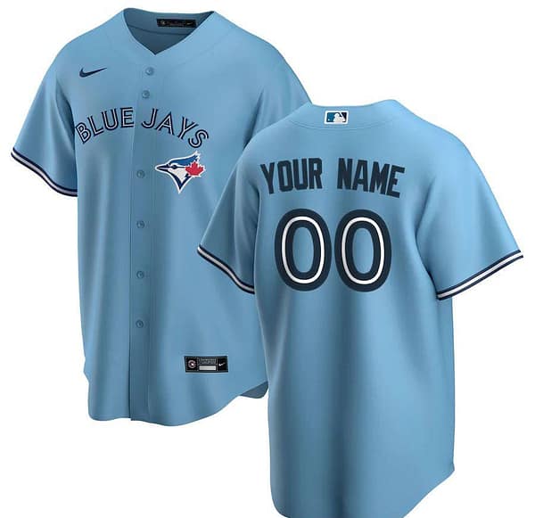 Men's Light Blue Alternate 2020 Custom Team Jersey