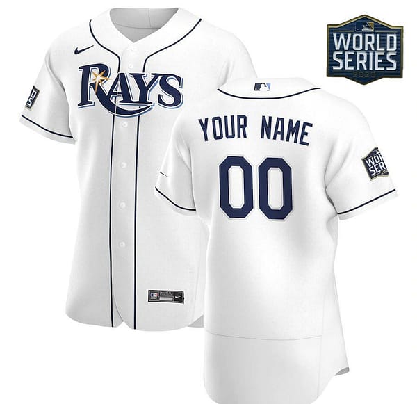 Men's White 2020 World Series Bound Custom Authentic Team Jersey