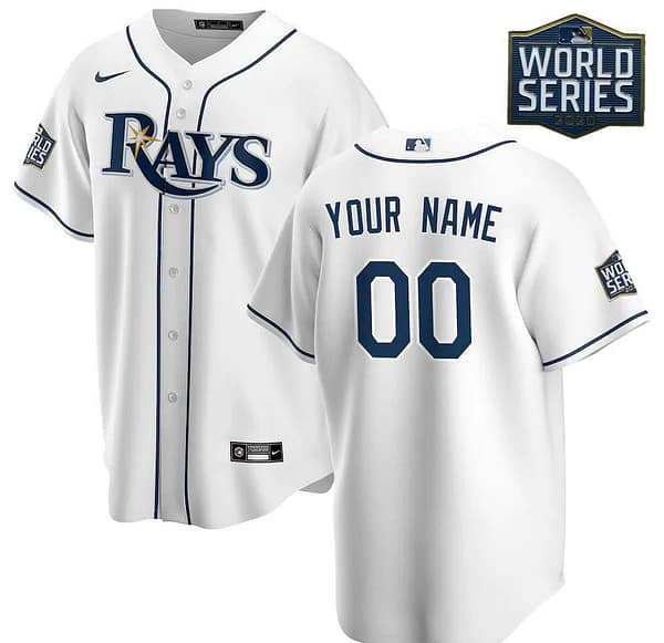 Men's White 2020 World Series Bound Custom Team Jersey