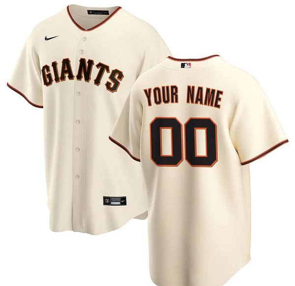 Men's Cream Home 2020 Custom Team Jersey