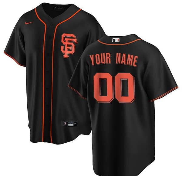 Men's Black Alternate 2020 Custom Team Jersey