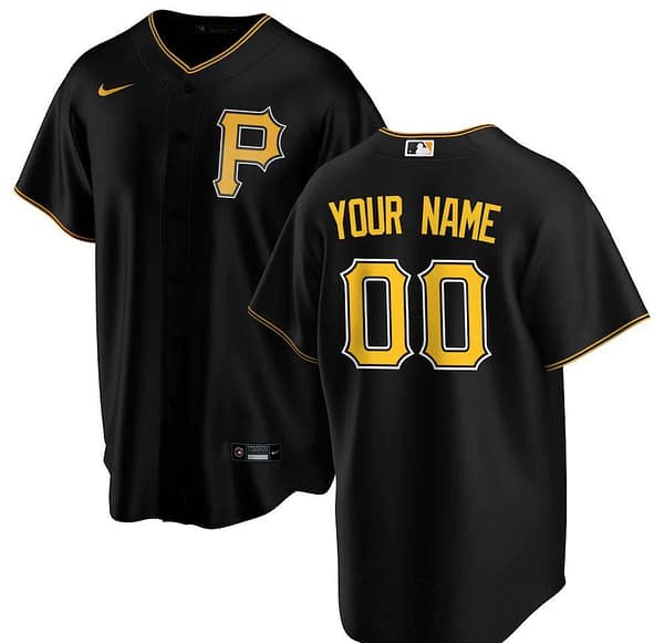 Men's Black Alternate 2020 Custom Team Jersey