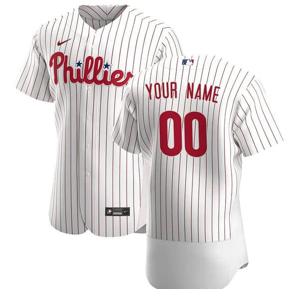 Men's White&Scarlet 2020 Home Authentic Custom Team Jersey