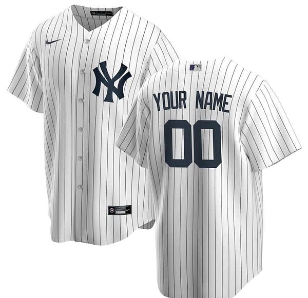 Men's White&Navy Home 2020 Custom Team Jersey