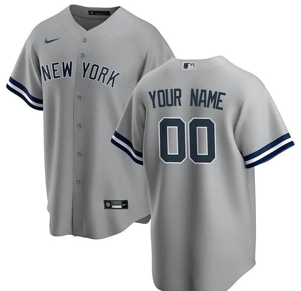 Men's Gray Road 2020 Custom Team Jersey