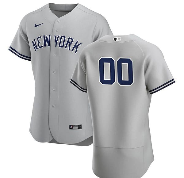 Men's Gray 2020 Road Authentic Custom Team Jersey