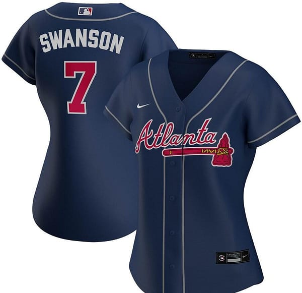 Women's Dansby Swanson Navy Alternate 2020 Player Team Jersey