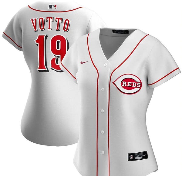 Women's Joey Votto White Home 2020 Player Team Jersey