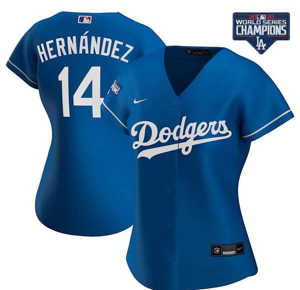Women's Enrique Hernández Royal 2020 World Series Champions Alternate Player Team Jersey