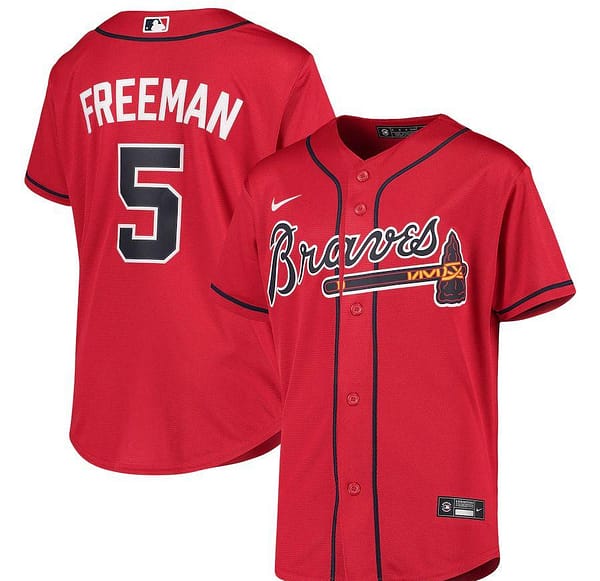 Youth Freddie Freeman Red Alternate 2020 Player Team Jersey