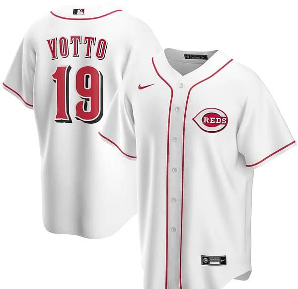 Youth Joey Votto White Home 2020 Player Team Jersey