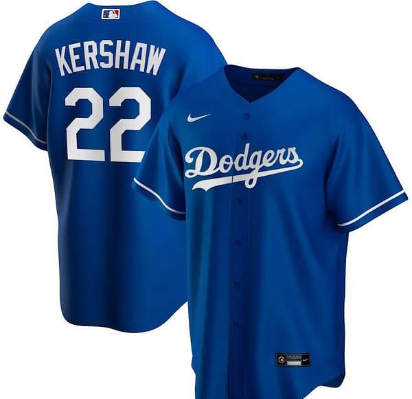 Men's Clayton Kershaw Royal Alternate 2020 Player Team Jersey