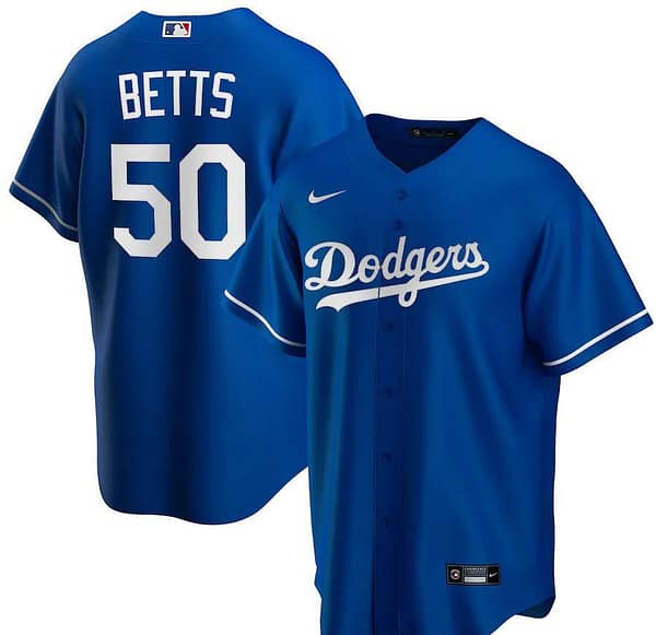 Men's Mookie Betts Royal 2020 Alternate Official Player Team Jersey