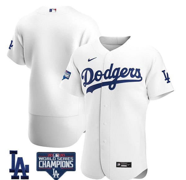 Men's White 2020 World Series Champions Home Authentic Team Jersey