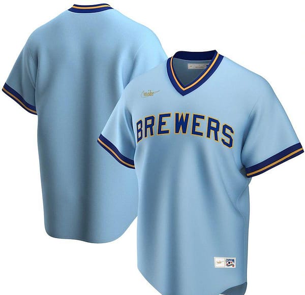 Men's Powder Blue Road Cooperstown Collection Team Jersey