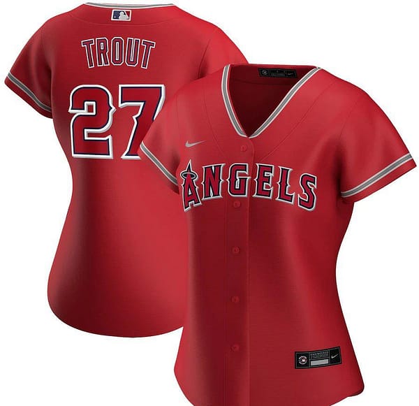 Women's Mike Trout Red Alternate 2020 Player Team Jersey