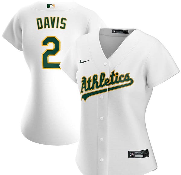 Women's Khris Davis White Home 2020 Player Team Jersey