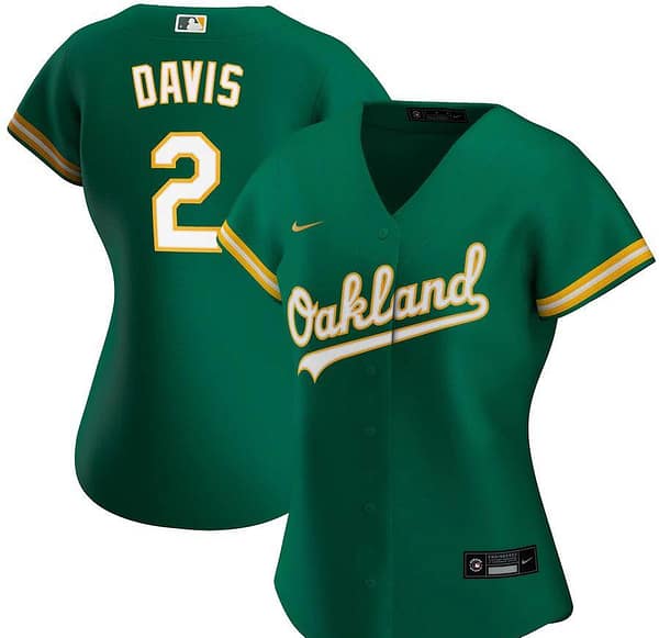 Women's Khris Davis Green Alternate 2020 Player Team Jersey