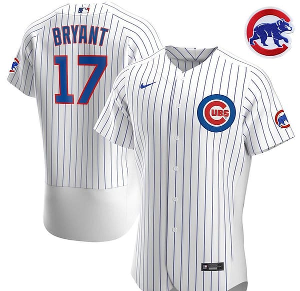 Men's Kris Bryant White Home 2020 Authentic Player Team Jersey