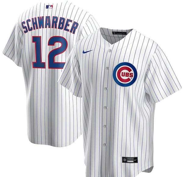 Men's Kyle Schwarber White Home 2020 Player Team Jersey