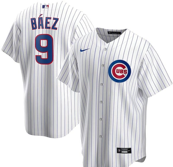 Men's Javier Baez White Home 2020 Player Team Jersey