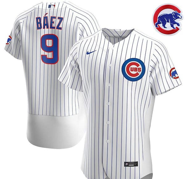 Men's Javier Baez White Home 2020 Authentic Player Team Jersey