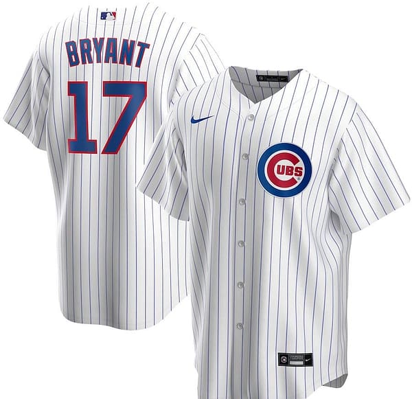 Men's Kris Bryant White Home 2020 Player Team Jersey