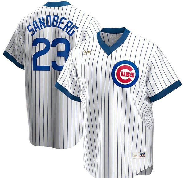 Men's Ryne Sandberg White Home Cooperstown Collection Player Team Jersey