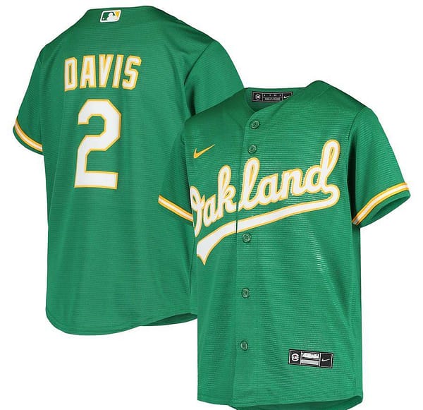 Youth Khris Davis Green Alternate Team Jersey