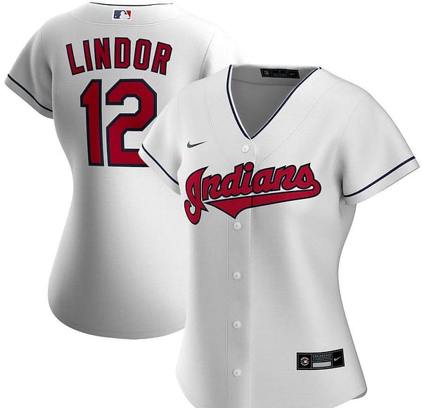 Women's Francisco Lindor White Home 2020 Player Team Jersey