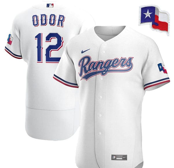 Men's Rougned Odor White Home 2020 Authentic Player Team Jersey