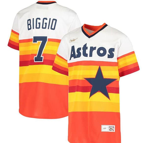 Youth Craig Biggio White Home Cooperstown Collection Player Team Jersey