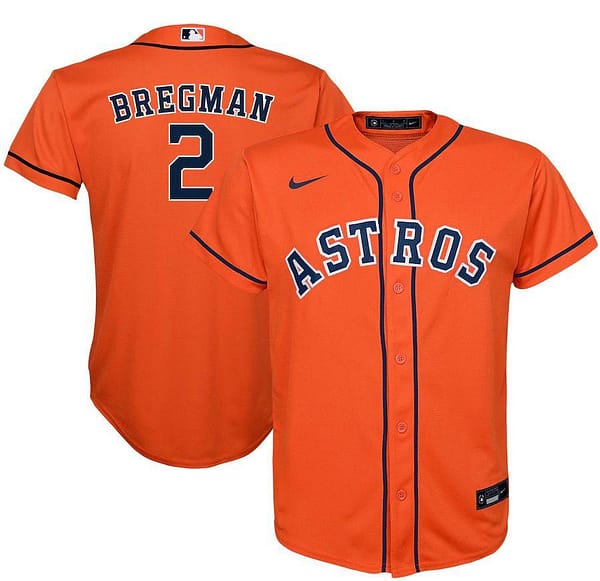 Youth Alex Bregman Orange Alternate 2020 Player Team Jersey