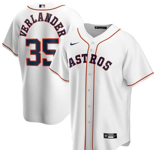 Youth Justin Verlander White Home 2020 Player Team Jersey