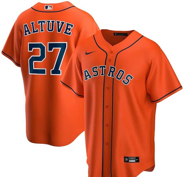Youth Jose Altuve Orange Alternate 2020 Player Team Jersey