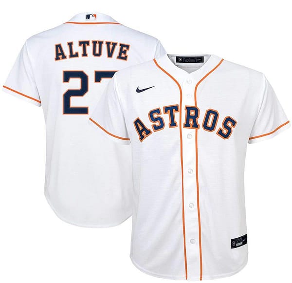 Youth Jose Altuve White Home 2020 Player Team Jersey