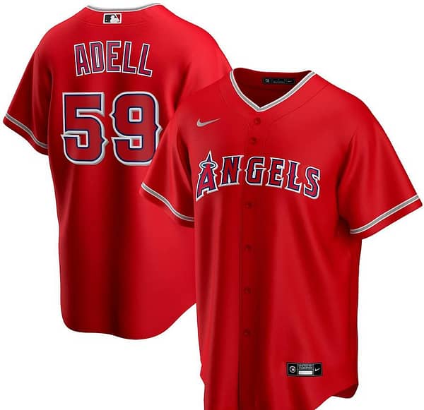 Youth Jo Adell Red Alternate 2020 Player Team Jersey