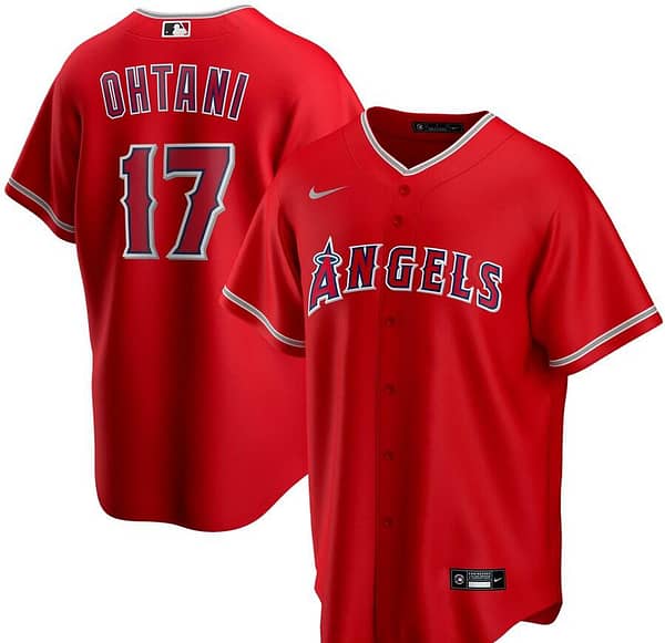 Youth Shohei Ohtani Red Alternate 2020 Player Team Jersey