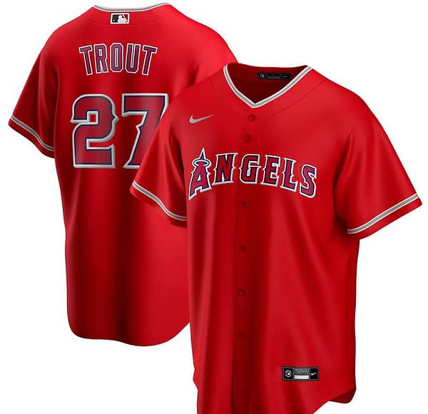 Men's Mike Trout Red Alternate 2020 Player Team Jersey