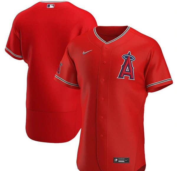 Men's Red Alternate 2020 Authentic Team Logo Team Jersey