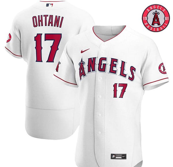 Men's Shohei Ohtani White Home 2020 Authentic Player Team Jersey