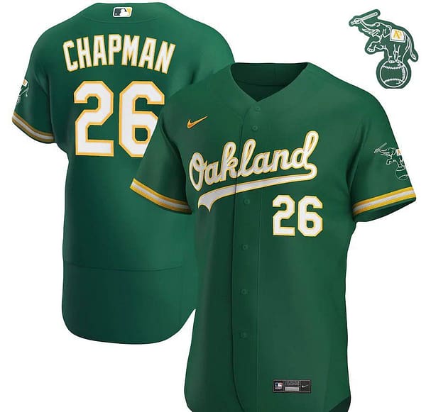 Men's Matt Chapman Kelly Green Alternate 2020 Authentic Player Team Jersey